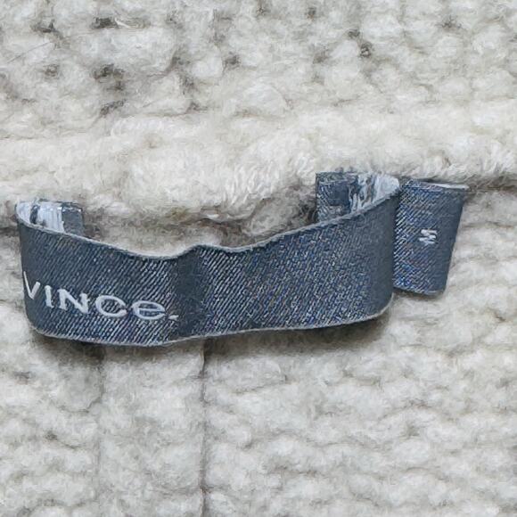 Vince 100% Wool Chunky Boucle Knit Open Drapey Cardigan Sweater Sz M Lagenlook - Picture 2 of 6